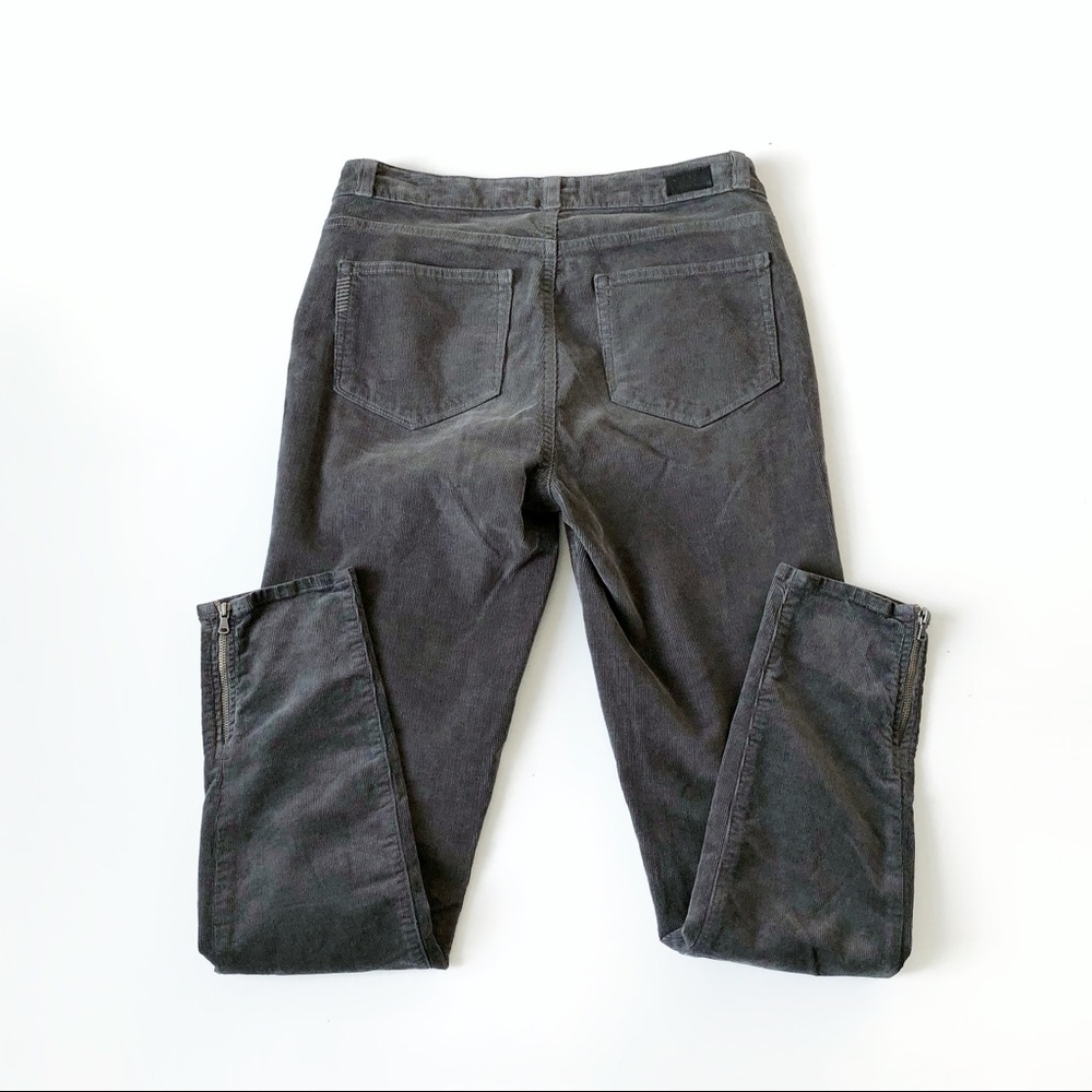 Paige Hoxton Ankle Zip Cords Jeans Granite Gray 29 - Picture 9 of 10